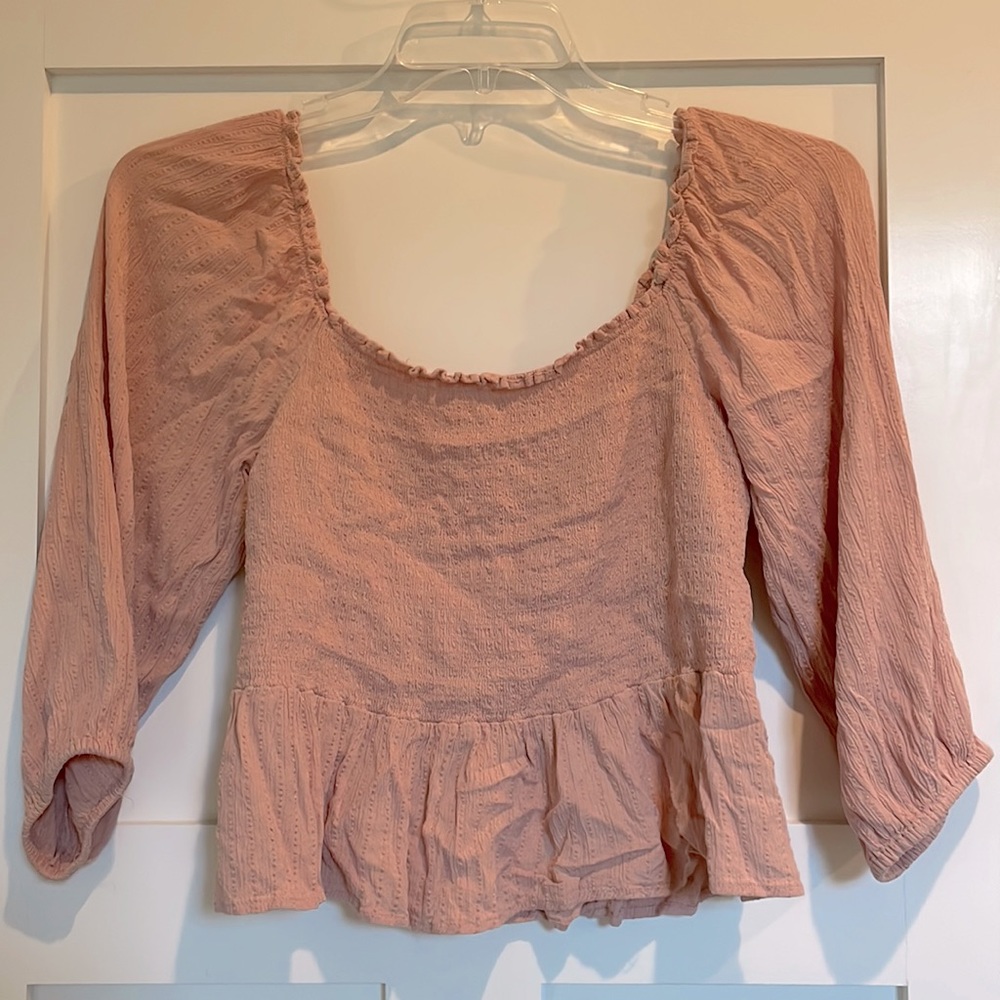 American Eagle Shirred Top Size Large
